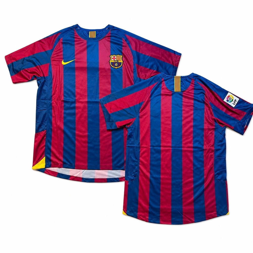 Nike FC Barcelona Soccer Jersey Blue Red Stripe LFP Patch Mens Size XL